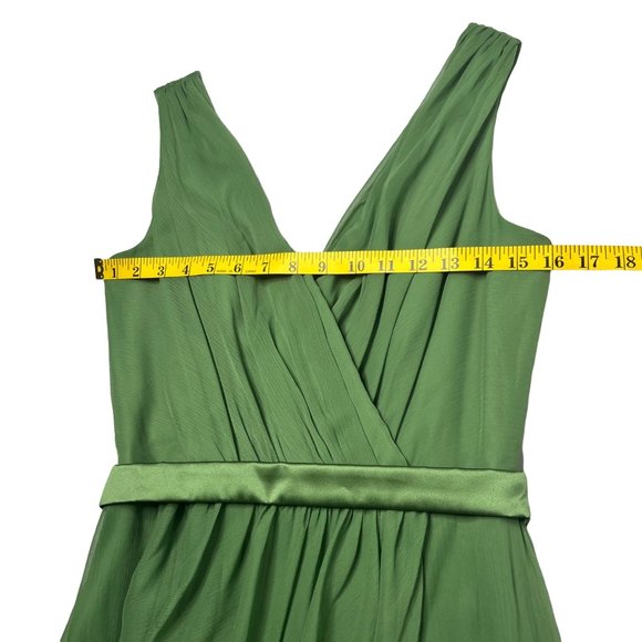 Lela Rose Bridesmaid Clover Belted VNeck Draped Gown by Dessy LR174 Size 8 - Picture 9 of 16